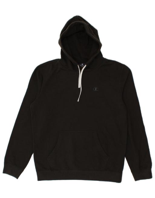 Vintage Champion Size M Hoodie Jumper in Black