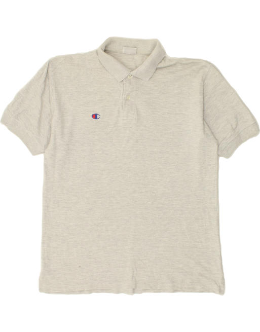 Vintage Champion Size M Polo Shirt in Grey