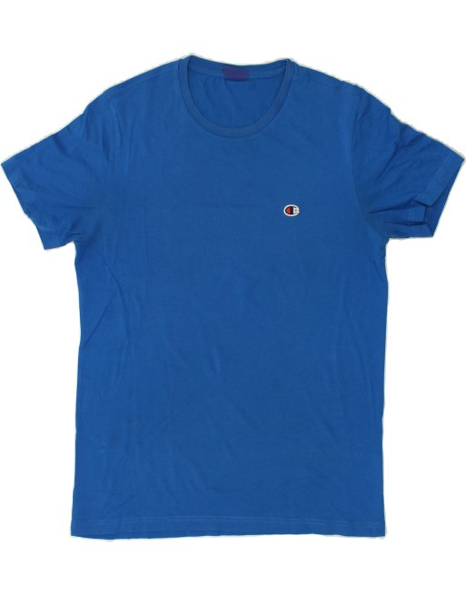 Vintage Champion Size M T-Shirt Top in Blue