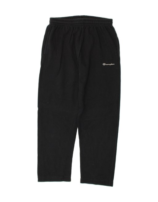 Vintage Champion Size M Tracksuit Trousers in Navy Blue