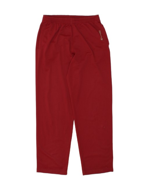 Vintage Champion Size M Tracksuit Trousers in Red