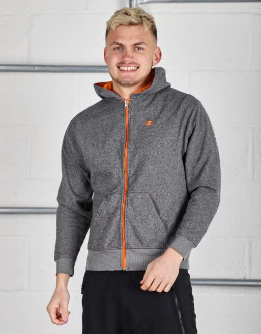 Vintage Champion Size M zip up hoodie in grey ASOS