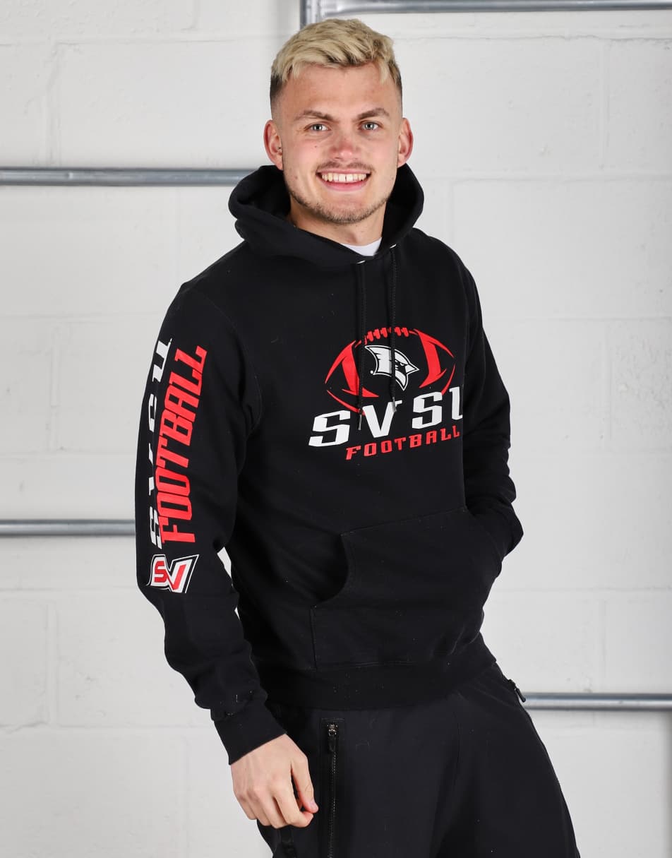 Vintage Champion Size S college hoodie in black