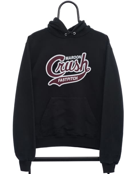 Vintage Champion size S hoodie maroon crush in black - view 1
