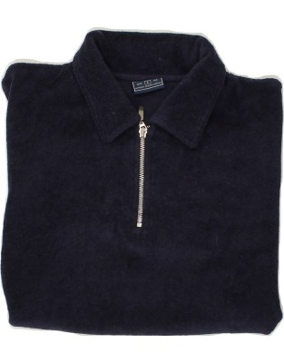 Vintage Champion Size S Polo Shirt in Navy Blue