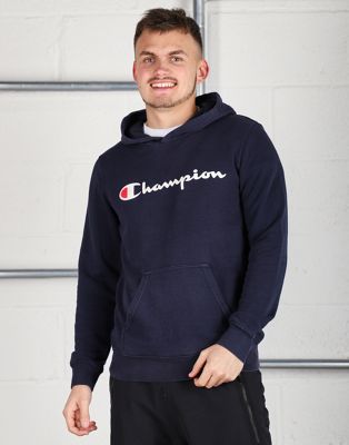 Vintage Champion Size S pullover lounge hoodie in navy
