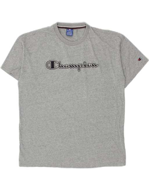 Vintage Champion Size XL Graphic T-Shirt Top in Grey