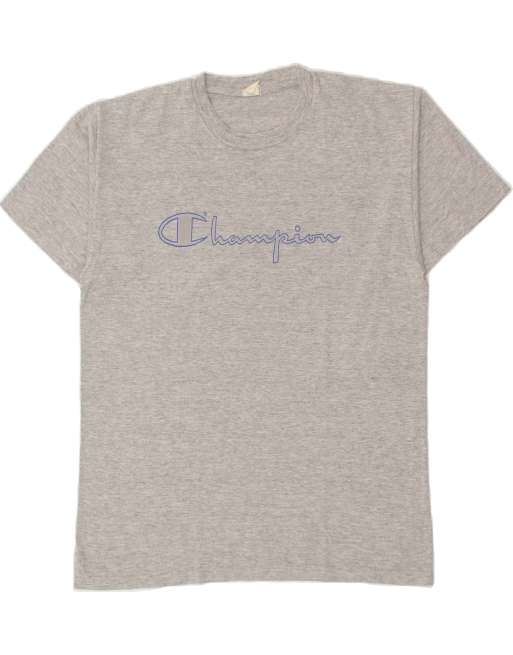 Vintage Champion Size XL Graphic T-Shirt Top in Grey