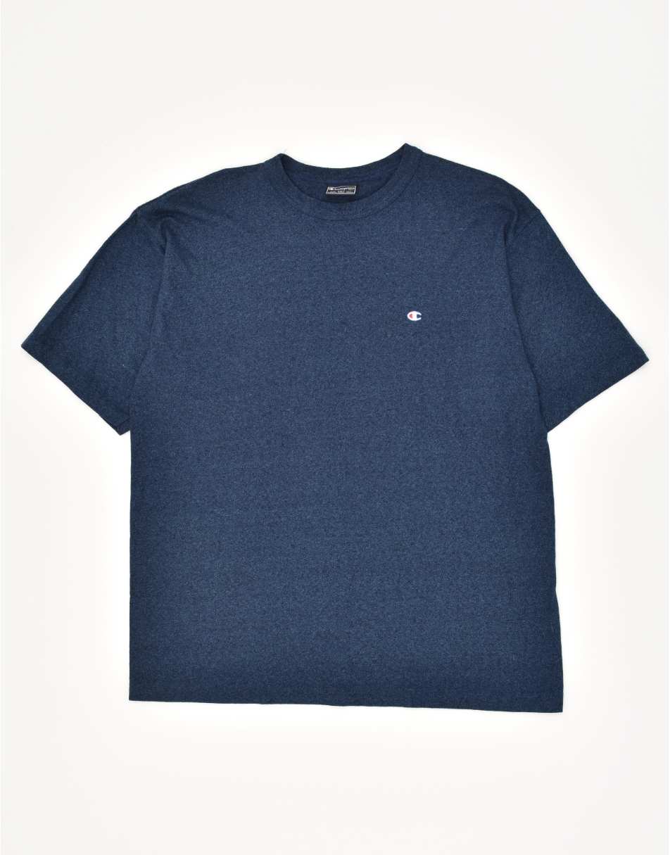 Vintage Champion Size XL T-Shirt Top in Navy Blue