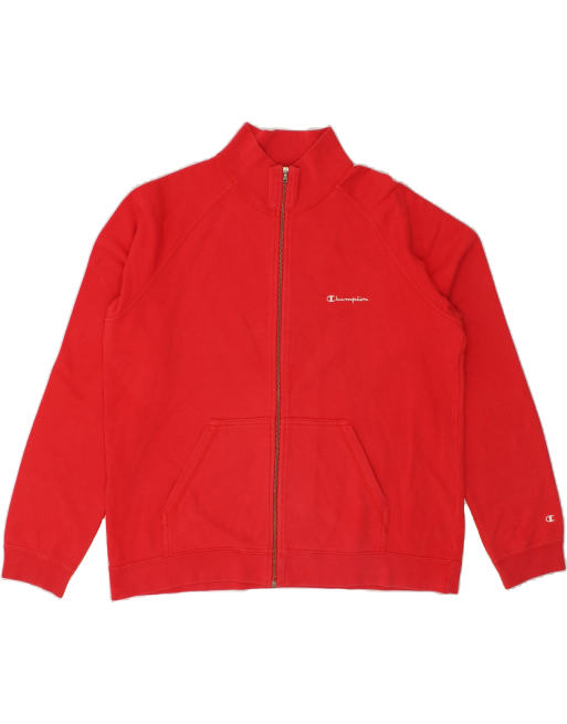 Vintage Champion Size XL Tracksuit Top Jacket in Red
