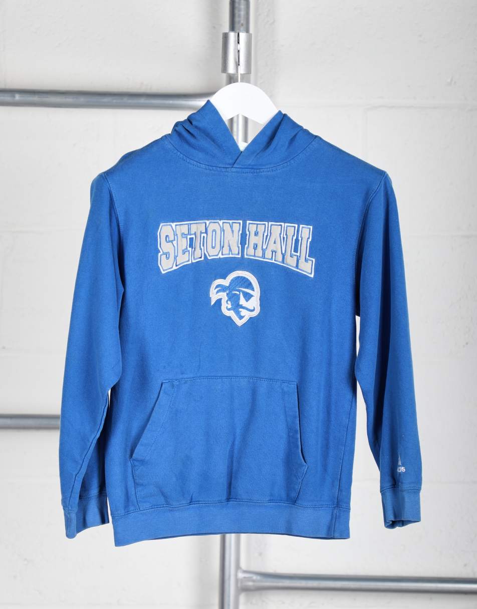 Vintage Champion Size XS college pullover hoodie in blue