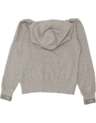 Vintage Champion Size XS Graphic Hoodie Jumper in Grey