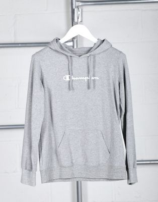 Vintage Champion Size XS pullover spell out hoodie in grey