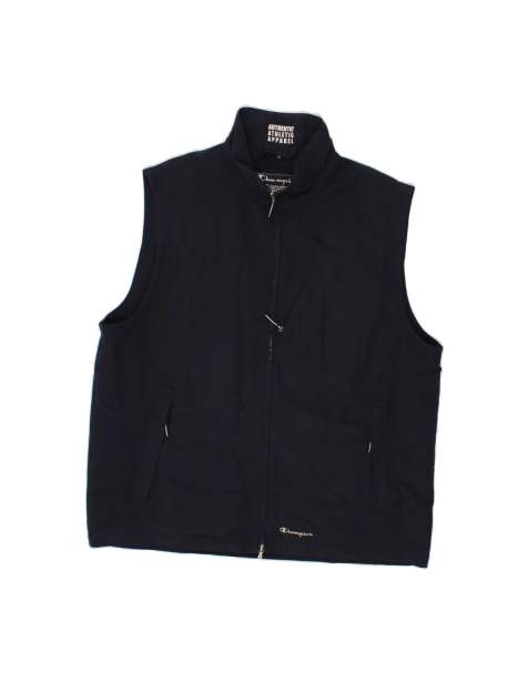 Vintage Champion Sleeveless Tracksuit Top Jacket 2XL In Blue - view 1