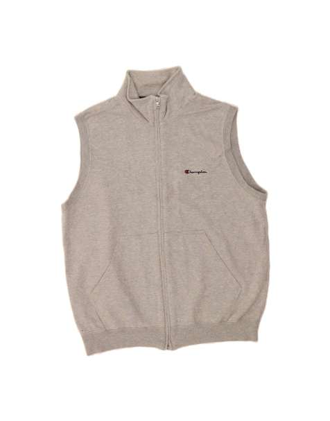 Vintage Champion Sleeveless Tracksuit Top Jacket XL In Grey - view 1