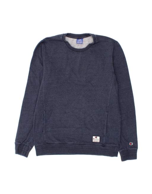 Vintage Champion Sweatshirt Jumper Large In Blue
