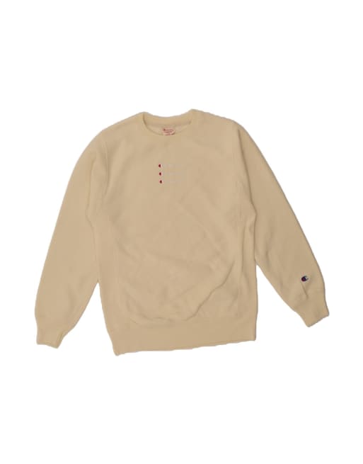 Vintage Champion Sweatshirt Jumper Medium In Beige