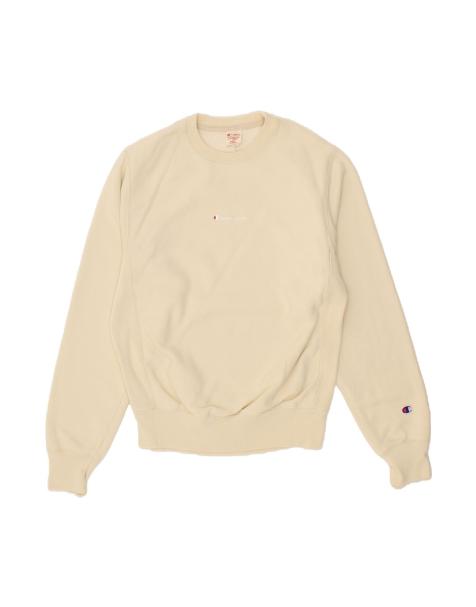 Vintage Champion Sweatshirt Jumper Small In Beige - view 1