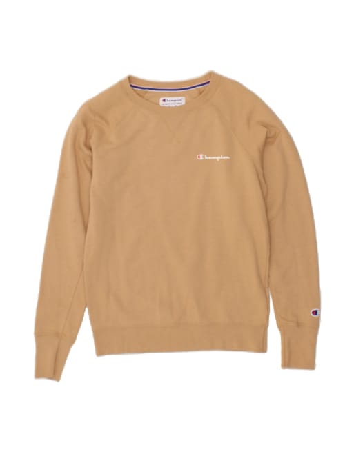 Vintage Champion Sweatshirt Jumper Small In Beige