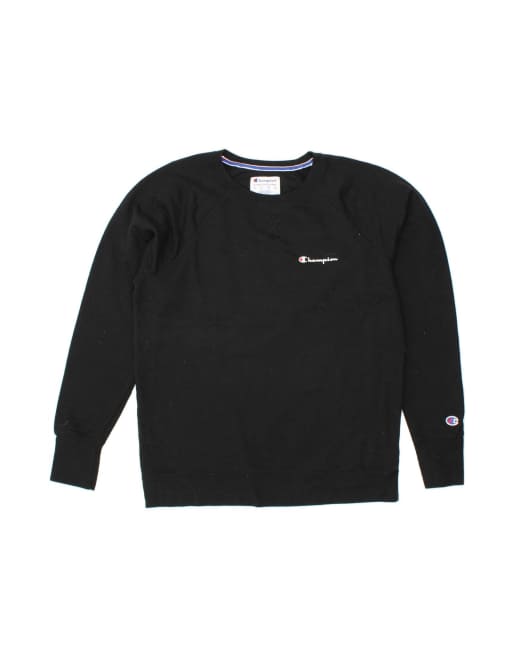 Vintage Champion Sweatshirt Jumper XL In Black