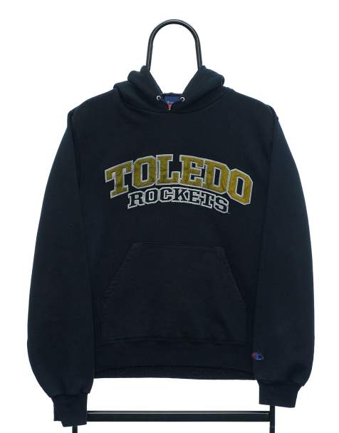 Vintage Champion Toledo Rockets Size S Hoodie In Navy - view 1