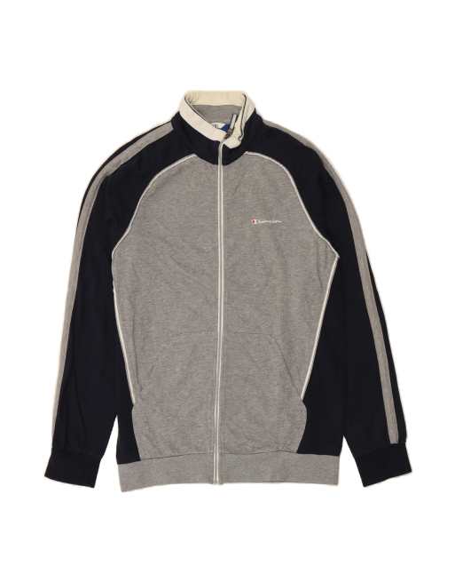 Vintage Champion Tracksuit Top Jacket 3XL In Grey Colourblock