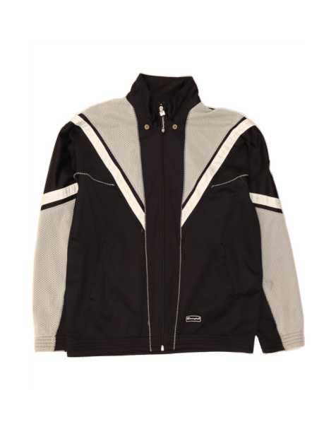 Vintage Champion Tracksuit Top Jacket Large In Black Colourblock - view 1