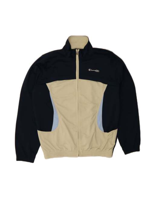 Vintage Champion Tracksuit Top Jacket Large In Blue Colourblock