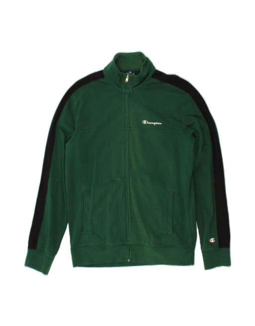 Vintage Champion Tracksuit Top Jacket Large In Green Colourblock