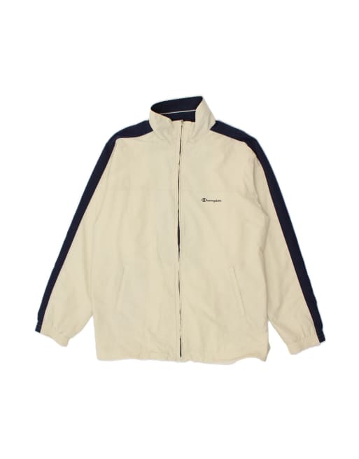 Vintage Champion Tracksuit Top Jacket Large In Grey Colourblock