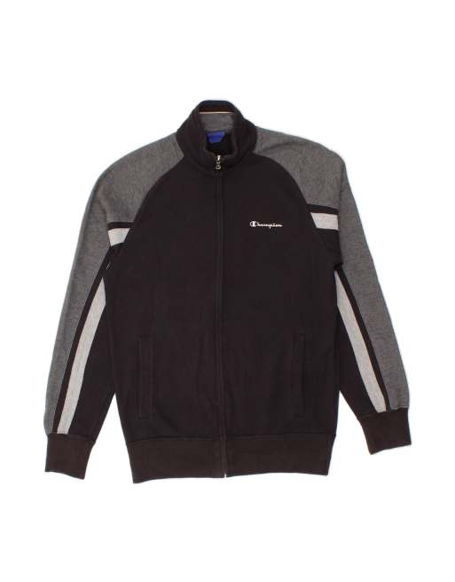 Vintage Champion Tracksuit Top Jacket Medium In Black Colourblock