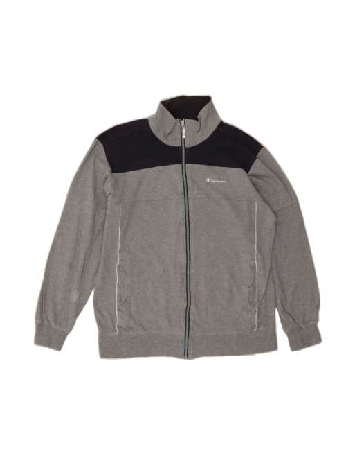 Vintage Champion Tracksuit Top Jacket Medium In Grey Colourblock