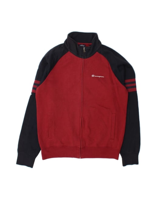 Vintage Champion Tracksuit Top Jacket Medium In Red Colourblock