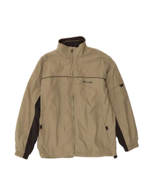 Vintage Champion Tracksuit Top Jacket Small In Beige Colourblock