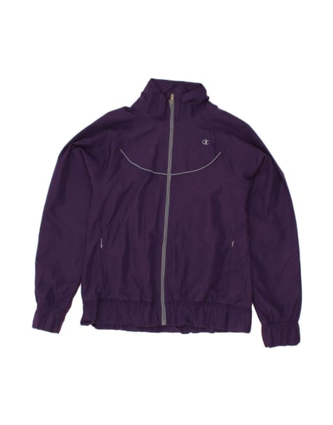 Vintage Champion Tracksuit Top Jacket UK 16 Large In Purple - view 1