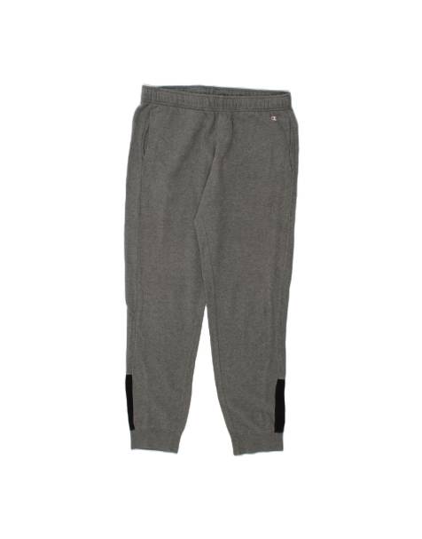 Vintage Champion Tracksuit Trousers Joggers Large In Grey Colourblock - view 1