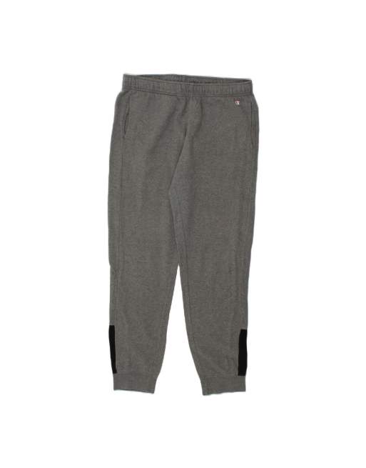 Vintage Champion Tracksuit Trousers Joggers Large In Grey Colourblock