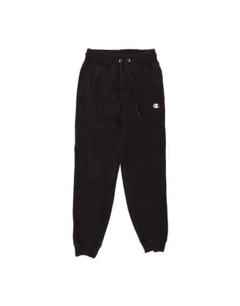 Vintage Champion Tracksuit Trousers Joggers UK 6 XS In Black - view 1