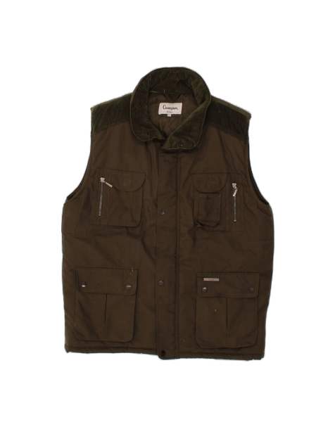 Vintage Champion Utility Gilet UK 40 Large In Khaki - view 1