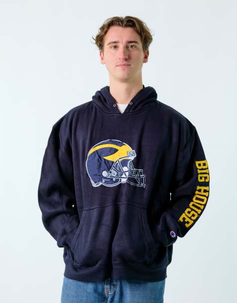 Vintage Champion XL Hoodie Navy Blue NFL - view 1