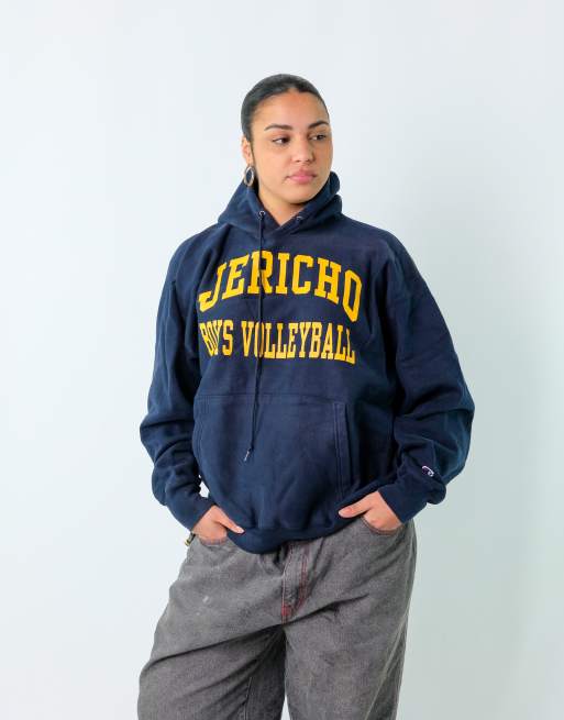 Vintage Champion XL Hoodie Navy Blue