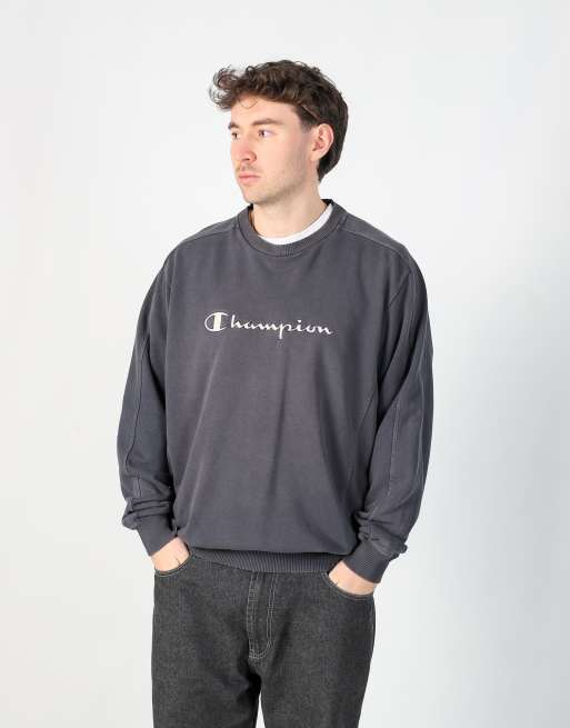 Vintage Champion xl sweatshirt in charcoal grey | ASOS