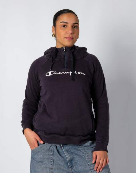 Vintage Champion XL Sweatshirt Navy Blue Quarter Zip - view 1