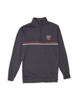 Vintage Champion Zip Neck Sweatshirt Jumper Small In Blue Pinstripe - view 1