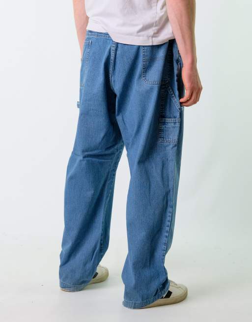 Vintage Chams 38x30 Denim Carpenter Baggy Jeans Blue