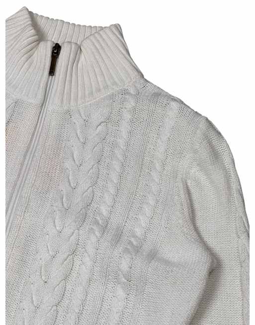 Vintage Chaps Cable Knit Zip-up Cardigan, 2 of 4