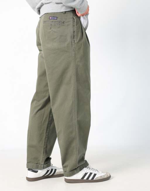Vintage Chaps Ralph Lauren 33x30 woven straight pants in dark green