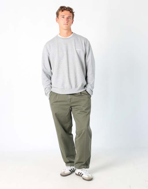Vintage Chaps Ralph Lauren 33x30 woven straight pants in dark green, 2 of 4