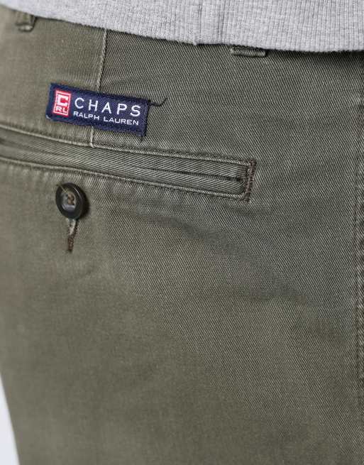 Vintage Chaps Ralph Lauren 33x30 woven straight pants in dark green, 4 of 4