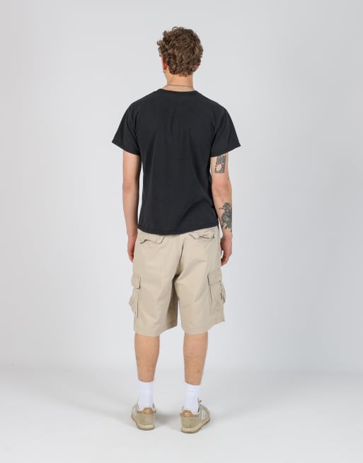 Vintage Chaps Ralph Lauren 34x21 canvas cargo shorts in beige, 3 of 4